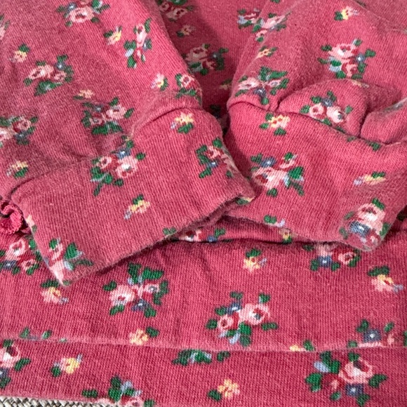Boden Pink Floral Ruffle Sweatshirt - Picture 6 of 6